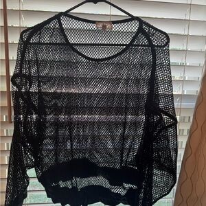 Tribe Kelley Black Mesh Women's Blouse
